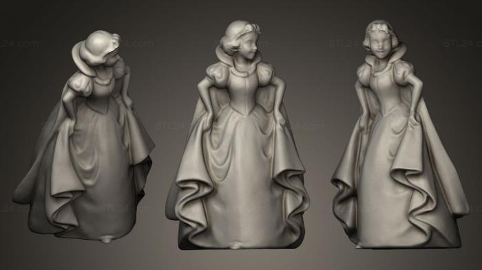 Figurines of girls (Snowwhite, STKGL_0140) 3D models for cnc